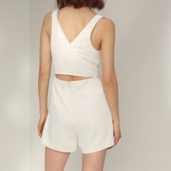 Wilfred Womens Ecoulement White Wrap Romper - Size XS - Picture 2 of 9
